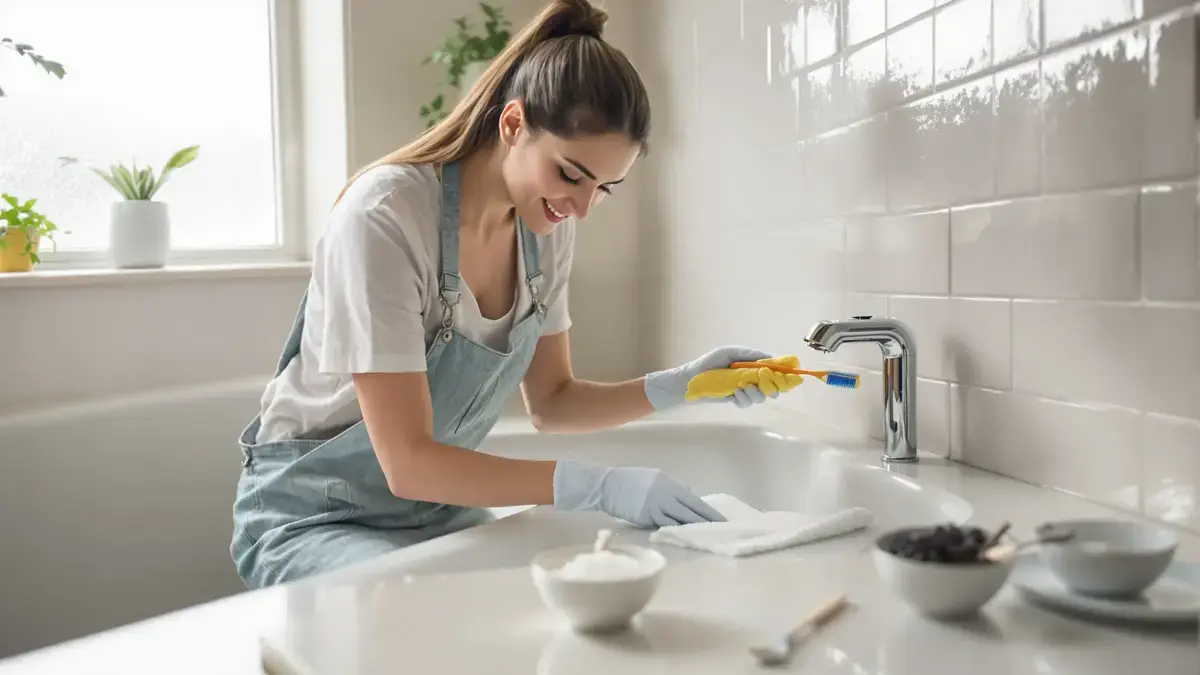 Domácí směs ze 4 ingrediencí jednoduchá a často opomíjená metoda pro zářivé spáry v koupelně za 15 minut